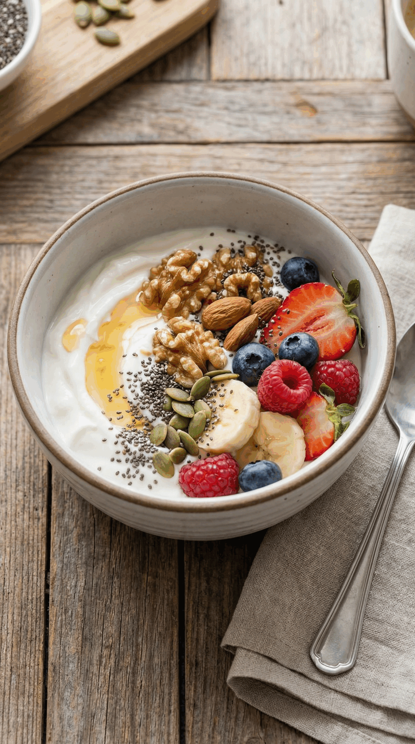 Mic dejun cu mix Energie Naturală și miere cu spirulină