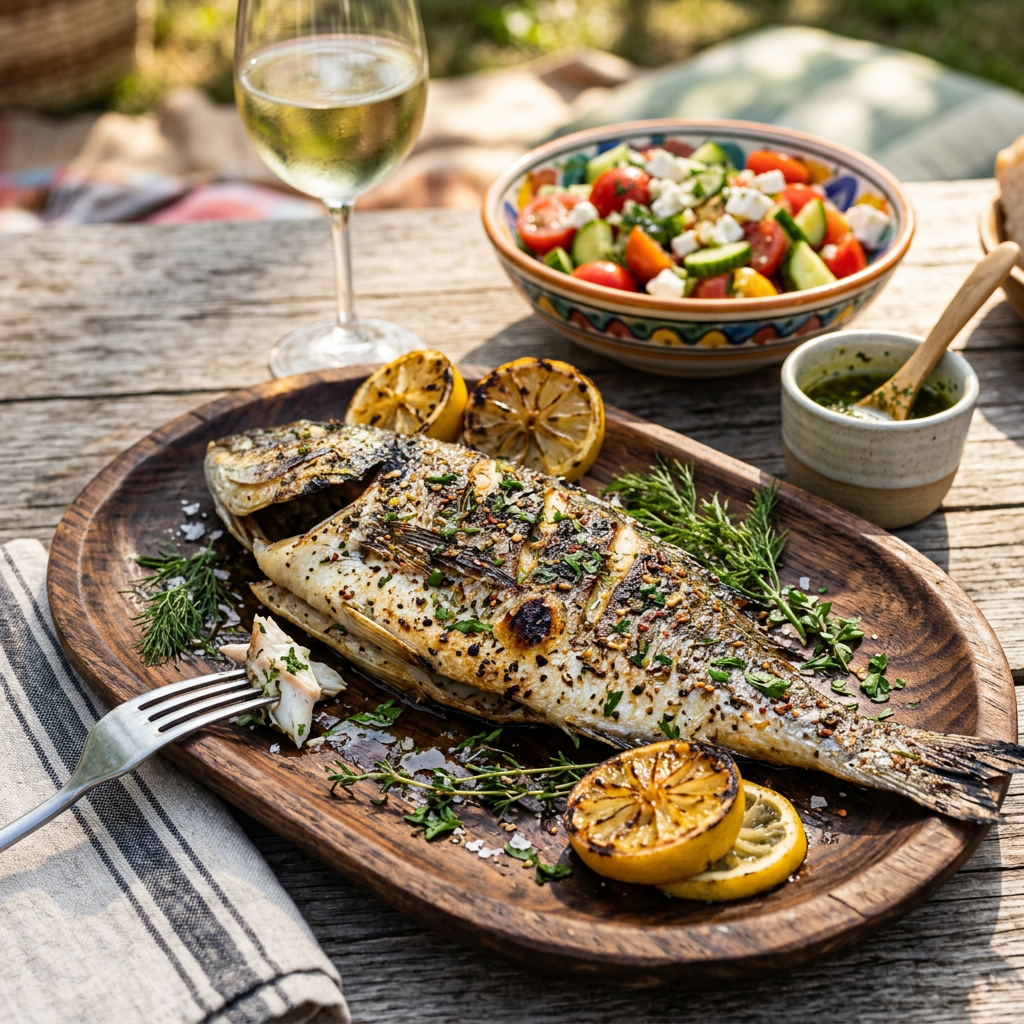 Pește pe grill cu Ocean Grill și Lemon Herb