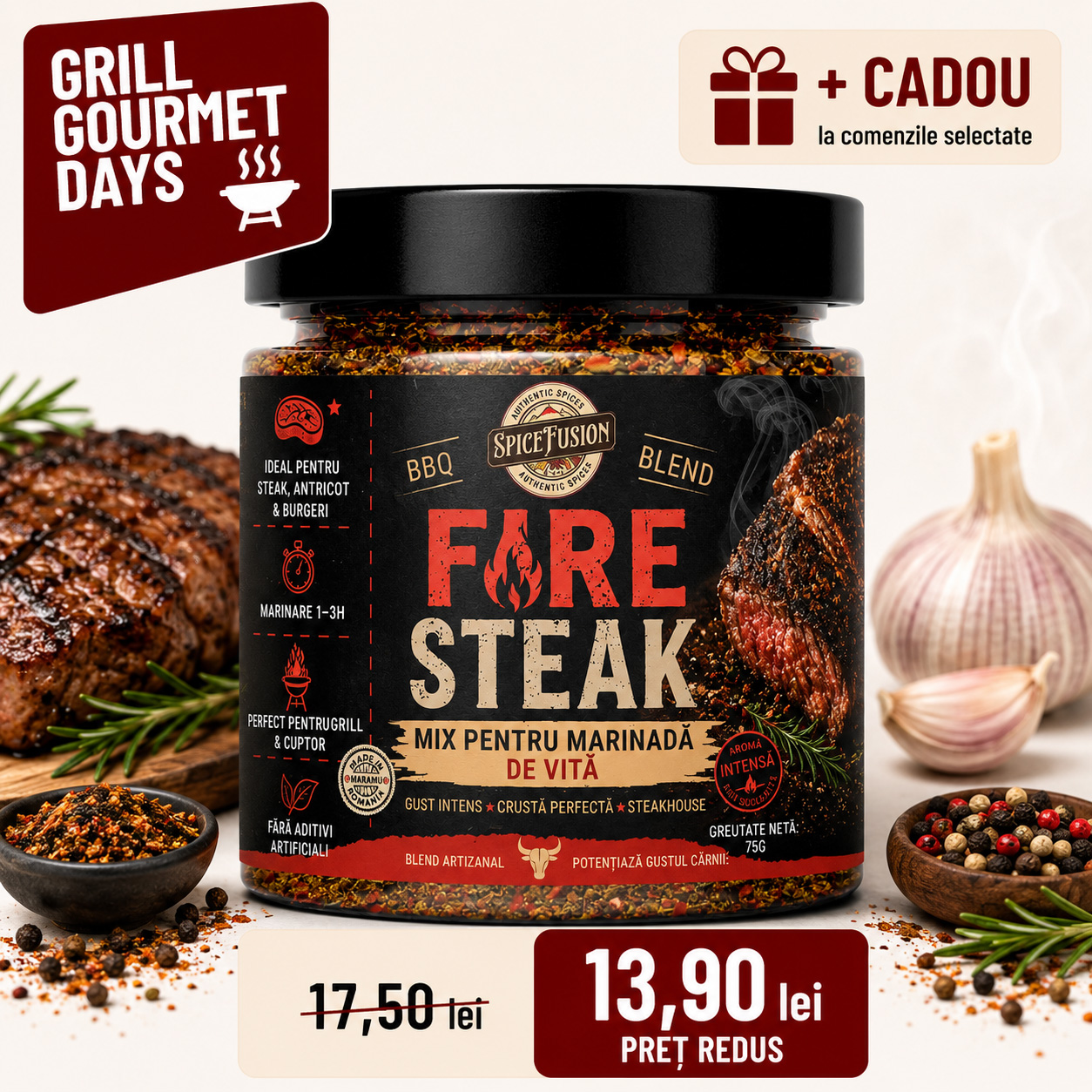 Condiment pentru marinadă FIRE STEAK