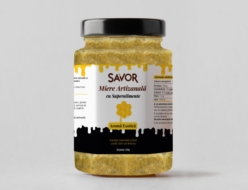 Miere Artizanală cu Superalimente și Aromă Exotică