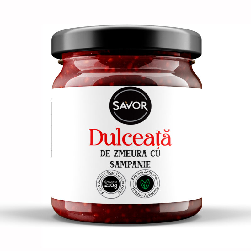 Dulceață de Zmeură cu Șampanie