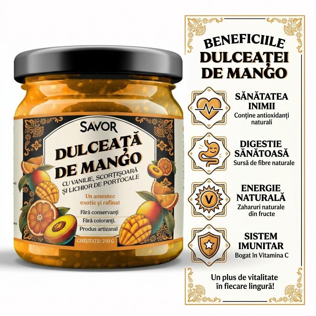 Dulceață de Mango cu Lichior de Portocală - imagine 3