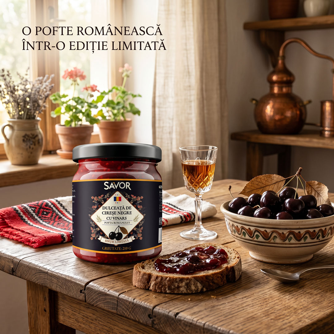 Dulceață de Cireșe Negre cu Vinars - EDIȚIE LIMITATĂ - imagine 3