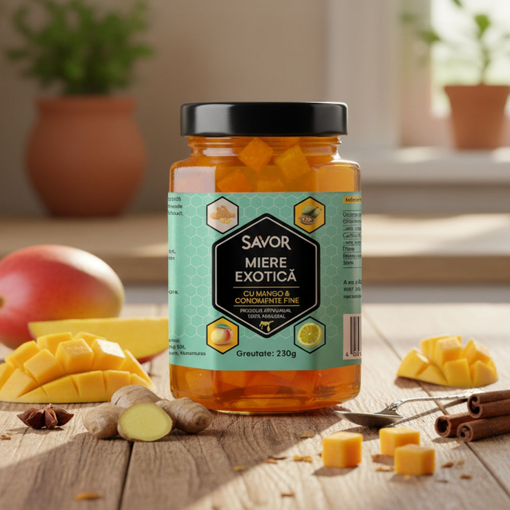 Miere Exotică cu Mango și Condimente Fine - imagine 3