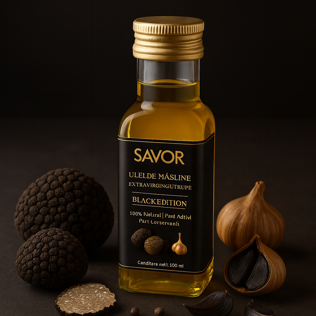 Ulei de Măsline Extravirgin cu Trufe – Black Edition - imagine 2