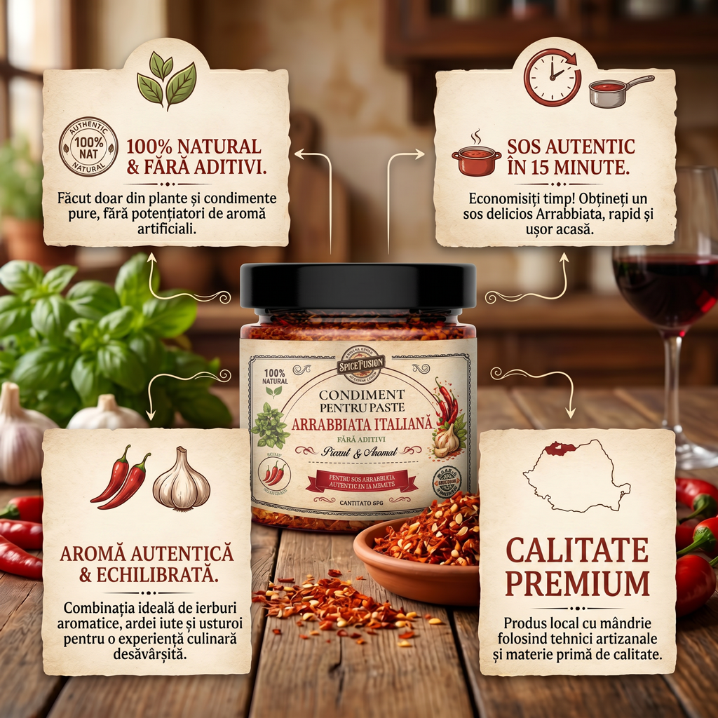 Condiment pentru Paste Arrabbiata Italiană - imagine 4