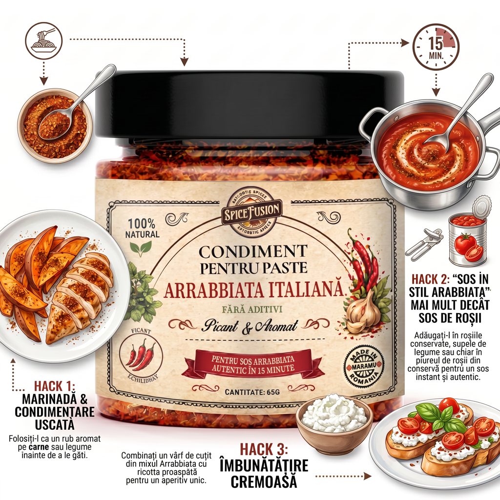 Condiment pentru Paste Arrabbiata Italiană - imagine 6