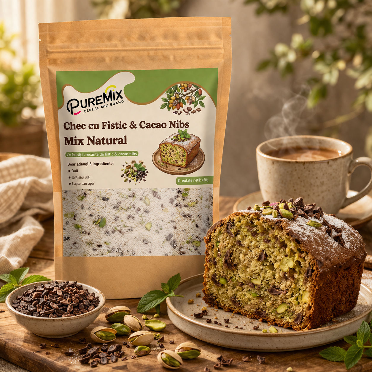 Mix Natural pentru Chec cu Fistic & Cacao - imagine 4