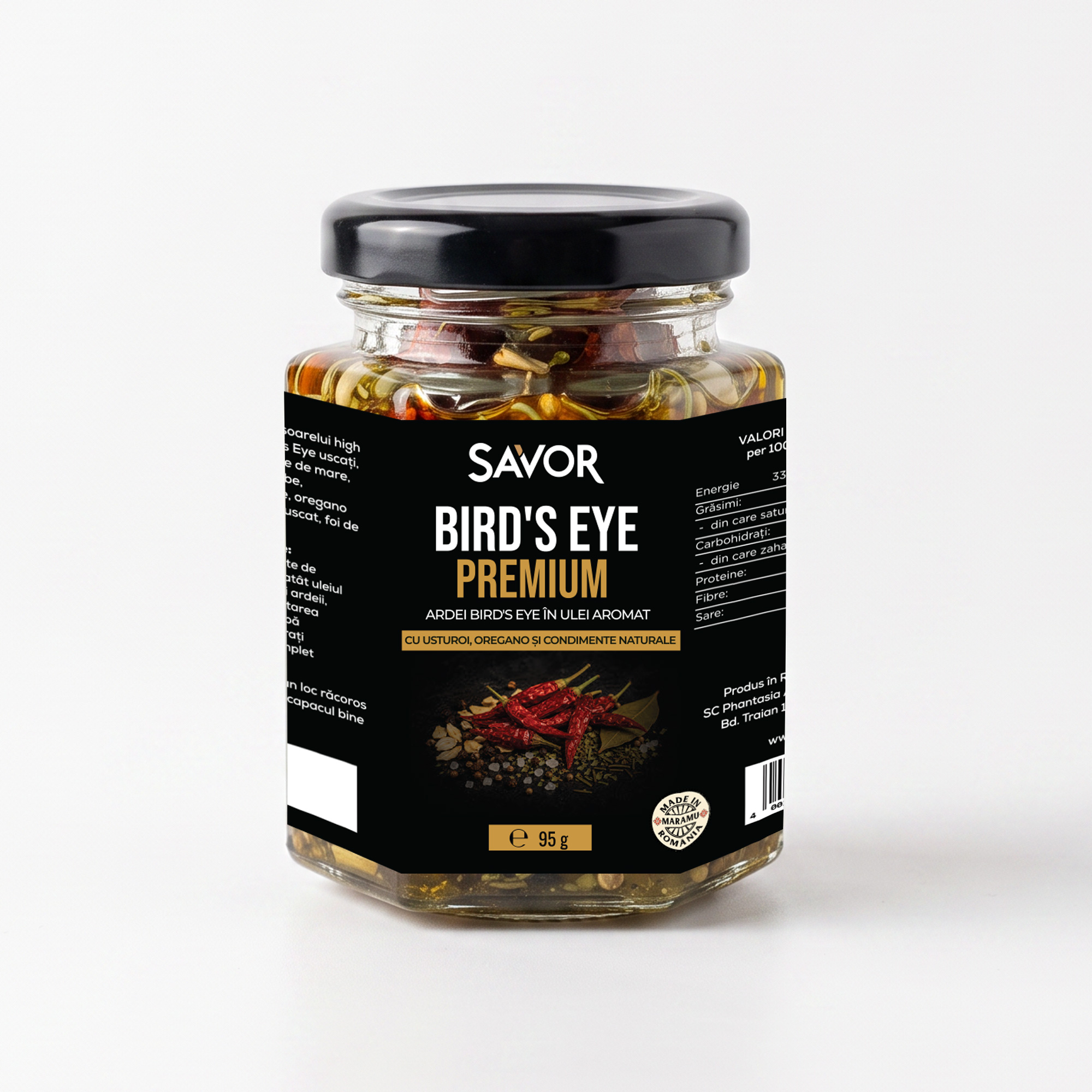 Bird's Eye Premium - Ardei Bird's Eye în ulei aromat