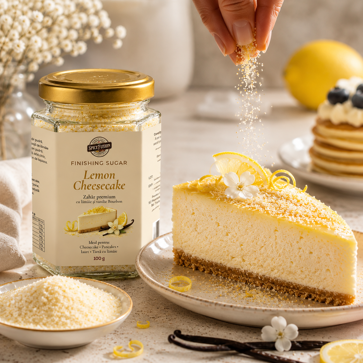 Zahăr Aromatizat Lemon Cheesecake - Finishing Sugar - imagine 2