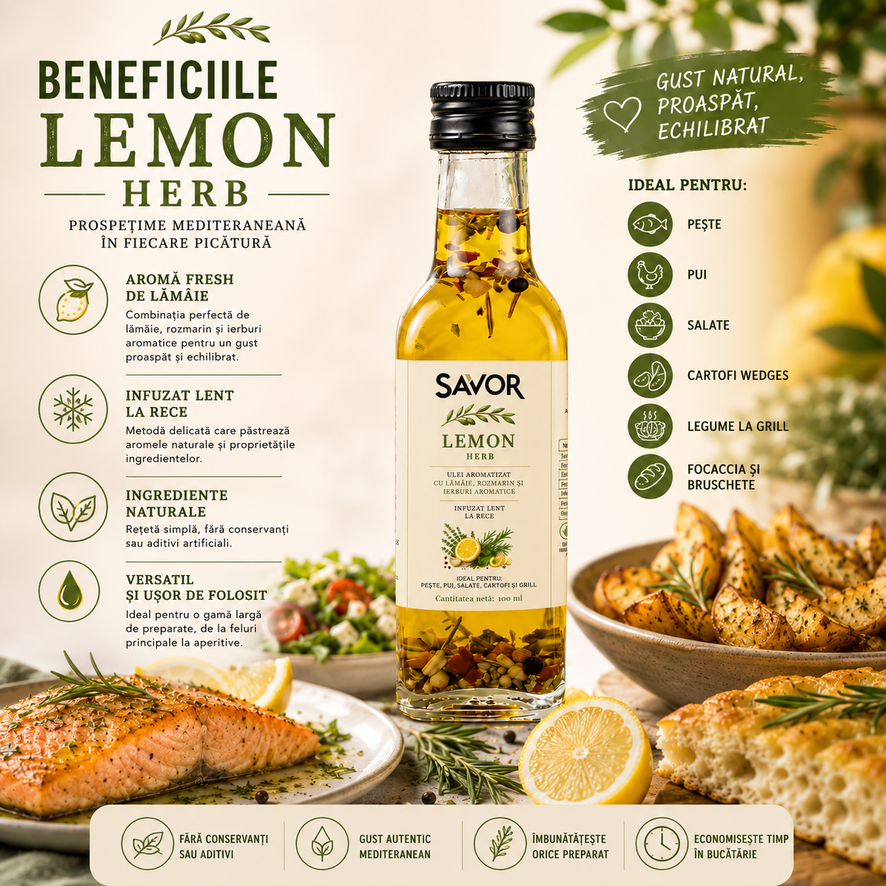 Ulei Aromatizat Lemon Herb - imagine 4
