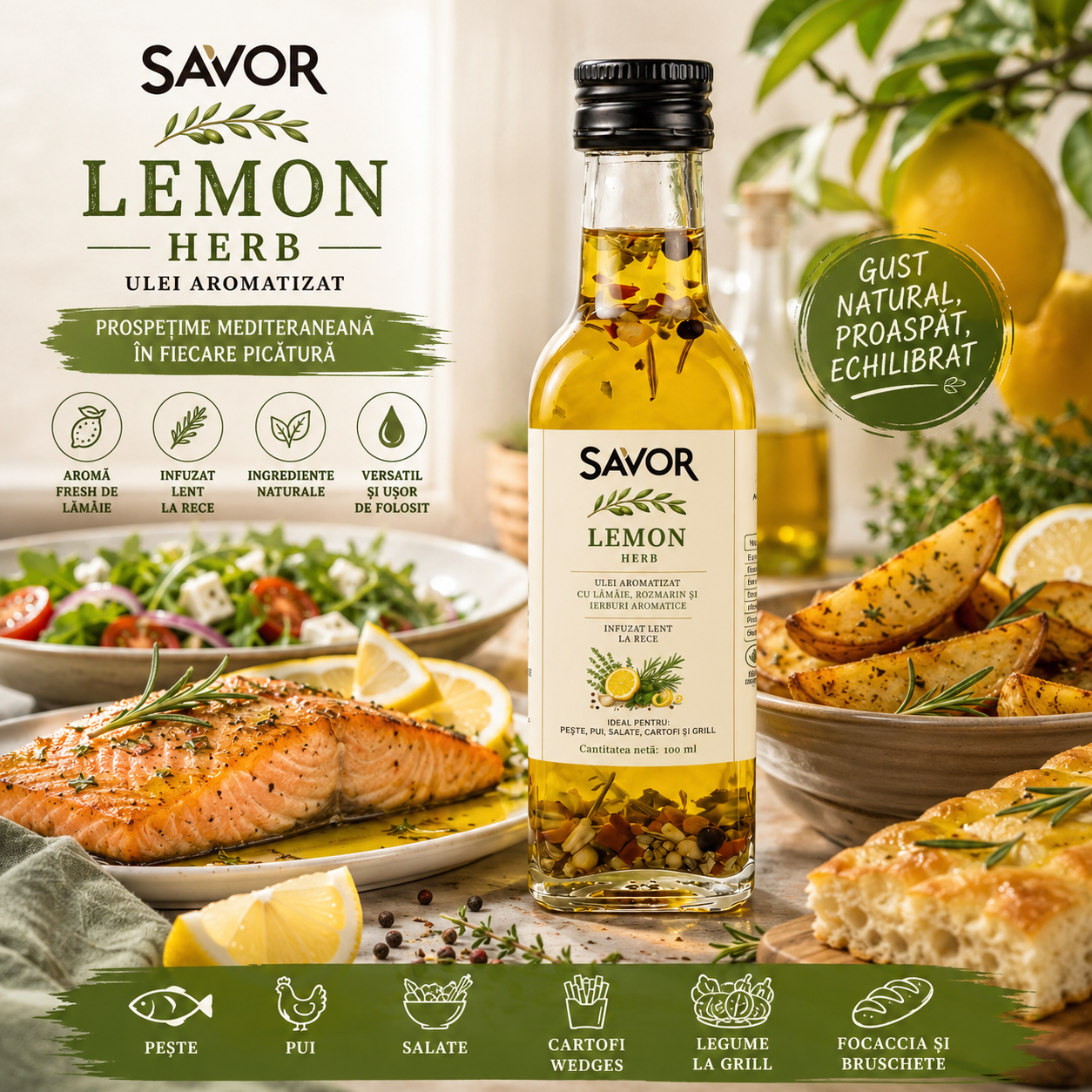 Ulei Aromatizat Lemon Herb - imagine 3