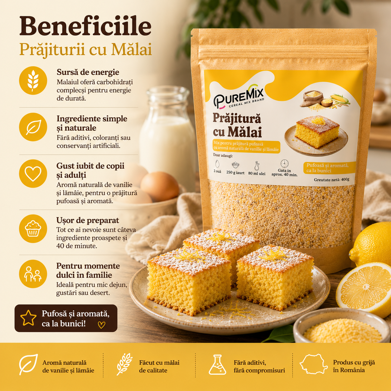 Mix pentru Prăjitură cu Mălai - imagine 5