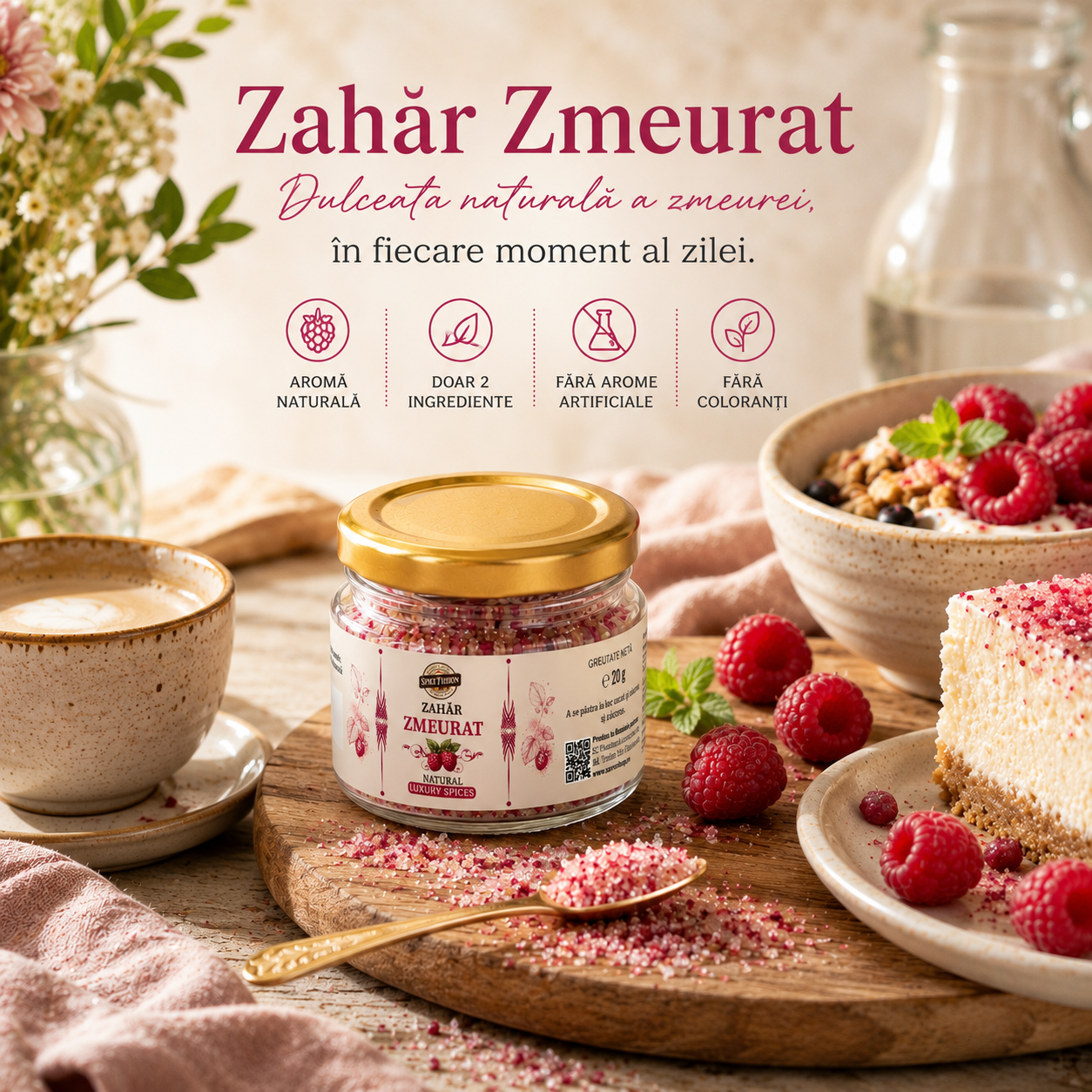 Zahăr Zmeurat Natural - imagine 3