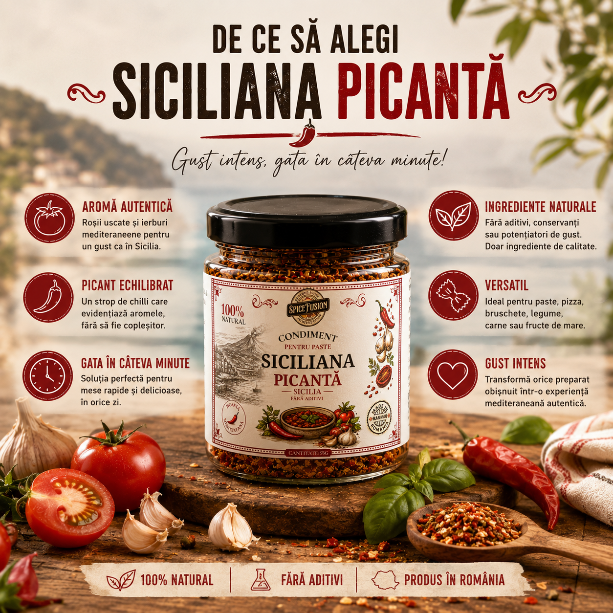 Condiment pentru Paste Siciliana Picantă – Sicilia - imagine 4