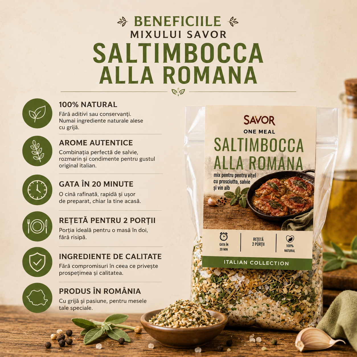 Mix de condimente pentru Saltimbocca alla Romana - imagine 5
