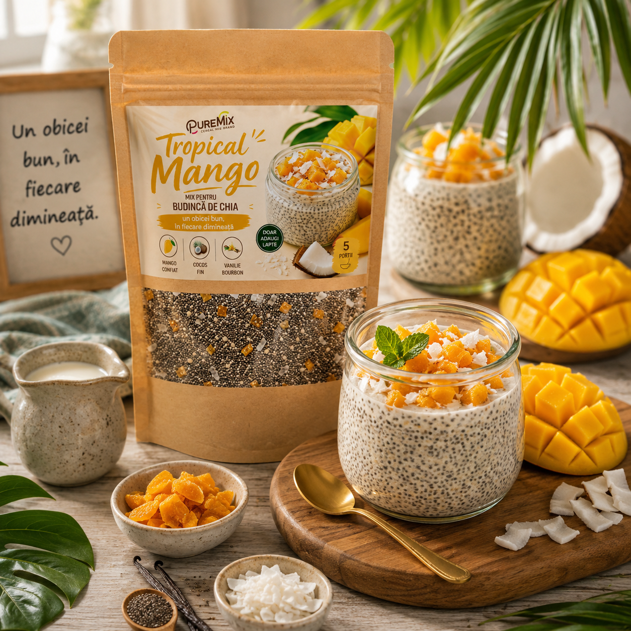 Mix Budincă de Chia – Tropical Mango - imagine 3
