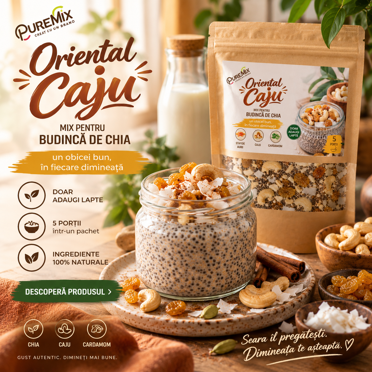 Mix Budincă de Chia – Oriental Caju - imagine 4
