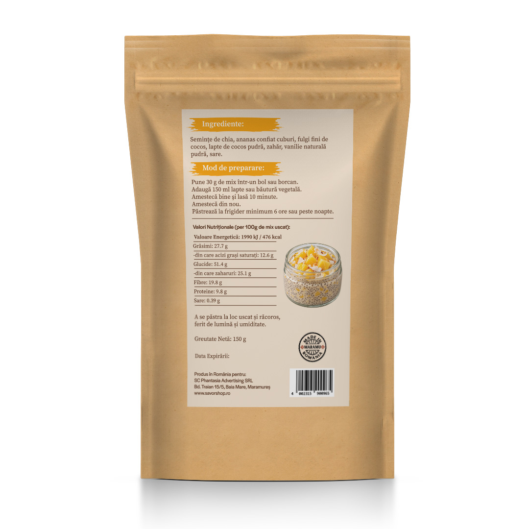 Mix Budincă de Chia – Piña Colada - imagine 2