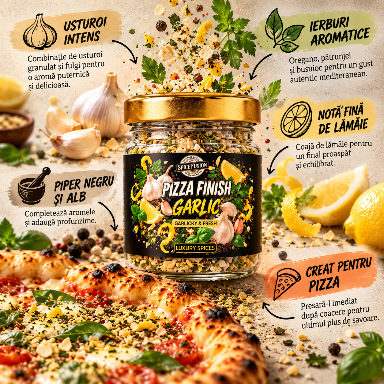 Condiment Pizza Finish – Garlic - imagine 4